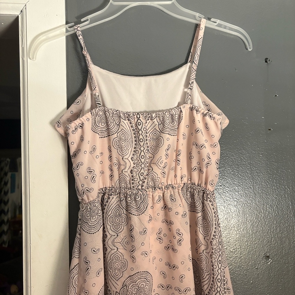 Pink Paisley Asymmetrical Dress Kids size 7/8 - Picture 8 of 9